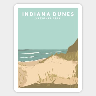 Indiana Dunes National Park, Indiana Travel Poster Sticker